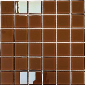Resim Mutfak Tezgah Arası, Banyo, Havuz, Sauna, Spa ve Iç ve Dış Dekorasyonda Tüm Yüzeyler Için, Sütlü Kahve 30X30 cm. Fileli Kristal Cam Mozaik. ( 1 M2 Fiyatıdır ) 
