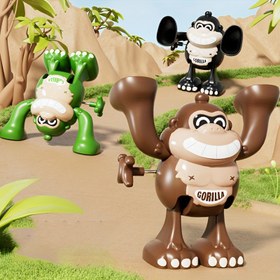 Resim 1 adet Dayanıklı Goril Devrilme Kurmalı Oyuncak - Elektrik Gerektirmez, Düşmeye Karşı Dirençli, Eğlenceli Salto Akrobatik Oyuncak Karışık Renklerle, Gençlerin Oyun Zamanı ve Açık Hava Maceraları için Mükemmel 