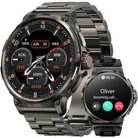 Resim Amaztim Akıllı Saat, Hd Büyük Ekran, 100 Gün Pil Ömrü - Erkekler Için - Siyah 