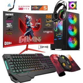 Resim Zeiron ZGX25 Ryzen 5 3600 32GB 3200MHZ Ram 512GB SSD RX550 Gddr5 23.8" Curved Oyuncu Masaüstü Bilgisayar 