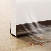 Resim 1 adet 92.96cm Kapı Rüzgar Kesici Hava Geçirmezlik - İç ve Dış Kapılar için Ses Yalıtımlı & Rüzgar Geçirmez Mühür, Koyu Kahverengi/Gri/Beyaz/Siyah Renklerde Mevcut - Kapı Altı Boşlukları için İdeal 