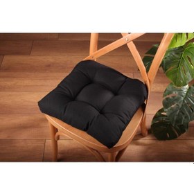 Resim Altınpamuk Altınpamuk Lüx Pofidik Siyah Sandalye Minderi Özel Lüx Dikişli Ba 