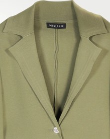 Resim Yeşil Triko Kadın Blazer Ceket - YEŞİL / 40 