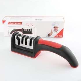 Resim Mutfak Bıçakları İçin Bıçak Bileyiciler - Paslanmaz Çelik 4'ü 1 Arada Mutfak Bıçağı Bileyici - 4 Aşamalı Bileme Yuvalarına Sahip Ergonomik Ve Kullanımı Kolay Bıçak Bileme Kiti - 