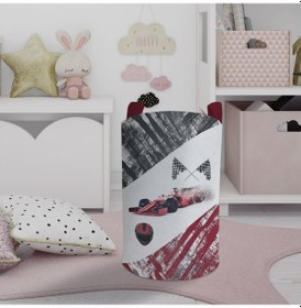 Resim Mekta Home Bebek Ve Çocuk Odası Formula Desenli Oyuncak Sepeti Renkli Çok Renkli 