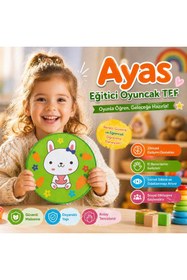 Resim AyasEğiticiOyuncak Bebek Müzik Aleti Ahşap Deri Tef - AYAS EĞİTİCİ OYUNCAK 