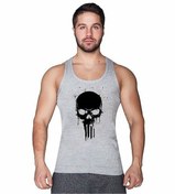 Resim Supplementler Skull Tanktop Gri 