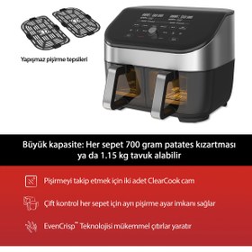 Resim INSTANT Brands Vortex Plus Çift Hazneli Air Fryer 7.6 Litre 