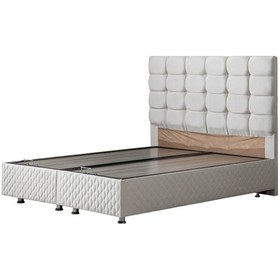 Resim Setaymobilya Baza, Duke Çift Kişilik Krem Baza + Başlık, Mdf, Setay 