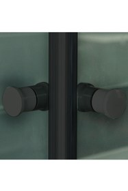 Resim Sanica Magna Cam Duşakabin Oval Siyah Şeffaf 4 Mm H:178 