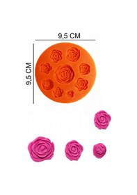 Resim Silikon Kalıp Gül 9 Lu Hg-060 Turuncu 