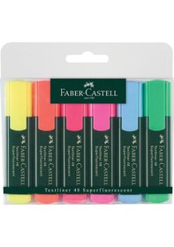 Resim Faber-Castell Fosforlu Kalem 6'lı Poşet - Canlı Renkler, Ergonomik Tasarım, Dayanıklı Çok Renkli 