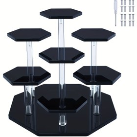 Resim 1 adet 5mm Kalınlığında Akrilik Şeffaf Ekran Standı, Bebekler ve Takılar için Çok Fonksiyonlu Depolama, Yatak Odası, Oturma Odası, Çalışma Odası için İdeal, Ayakta Duran Raf 