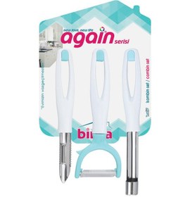 Resim Again Sebze Oyacağı & Elma Soyacağı & Sebze Soyacağı Mavi-Beyaz 