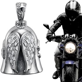 Resim Riding Bell Angel Guardian Biker Riding Bell Taşınabilir Motosiklet Aksesuarları Biker Sürücüler için Motosiklet Bisiklet Sevgililer Günü Hediyesi 