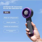 Resim Taşınabilir El Tipi Vantilatör 100 Ayarlanabilir Hız Yüksek V X05 Soğuk Kompres 