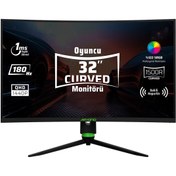 Resim MONSTER Aryond A32 V2 32" 180hz Qhd 1 Ms Hdr10 300 Nit G-sync Freesync Curved Va Oyuncu Monitörü 
