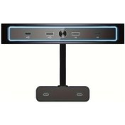 Resim Motion003 Tesla Model 3 Y İçin Siyah Usb Hub Bağlantı İstasyonu 