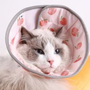 Resim 1pc WhiskerWear Ayarlanabilir Karikatür Baskılı Kedi Elizabethan Yaka, Polyester (Polyester Lif) Ameliyat Sonrası İyileşme Konisi, Yalama Önleme için Evcil Hayvan Korumalı Ekipman 