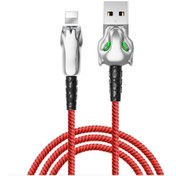 Resim Leopard Lightning USB Kablo 2.4A Hızlı Şarj Kablosu 100 cm Data Kablo Naylon Örgü Wiwu