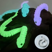 Resim 2 Adet 3D Baskılı Işıklı Hareketli Eklem Dekoratif Süs - araba/ev/parti için, çıkarılabilir gözler ve 360 derece dönebilen tasarım, Noel Doğum Günü Hediye Dekorasyonu 
