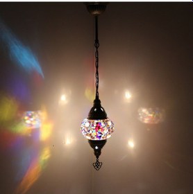 Resim Dekoratif TEKLİ MOZAİK AVİZE DEKORATİF GECE LAMBASI 