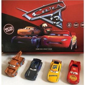 Resim Suden Cars Şimşek Mcqueen Mater Oyuncak Arabalar 4'lü Set 
