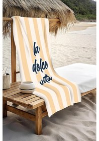 Resim Dijital Baskı Plaj Deniz Havlusu Dolce Vita Desenli Peştamal Hvl0219 Renkli 