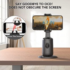 Resim SHABD TELEPhone Otomatik Yüz Takip Gimbal Sabitleyici 360° Döndürme Masaüstü Elde Taşınabilir Gimbal Telefon Tripodu Canlı Akış için-C 
