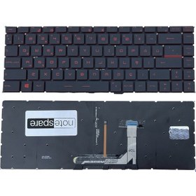 Resim Msi İle Uyumlu Gf65 Thin 10sdr-499us11 Klavye Işıklı Siyah Kırmızı Tuşlu Tr Küçük Enter Versiyon 