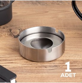 Resim Porsima Etn-016 Paslanmaz Çelik Metal Kül Tablası Küllük 