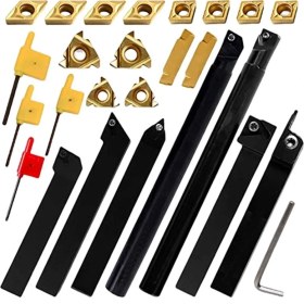 Resim Echo Chicly Dizinlenebilir Torna Dönüş Tutucu 1/2inch -Shank - Metal Torna Araçları Tutucu Dönüş Için 7 Pc Set 14 Pcs (Yurt Dışından) 