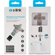 Resim S-Link Sl-Ta35m 4 İn1 Usb Micro Typec Lightning Micro Sd Tf Kart Okuyucu 