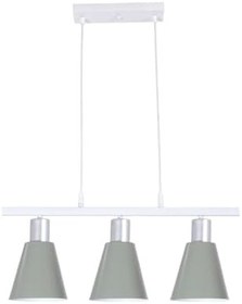 Resim Fer Avize Trendy Modern Tasarım Cafe Mutfak Salon Yeşil Renkli Sıralı 3 Lü Avize 