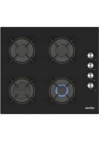 Resim Simfer 4 Fonksiyon Trend Mekanik Siyah Power Turbo 3'lü Ankastre Set (Fırın + Ocak + Davlumbaz) 