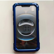 Resim Honeybeeshop Alüminyum Alaşımlı Şok Emici Tam Kapsama Kılıf iPhone Uyumlu 16 Pro Mavi Lens Koruma 