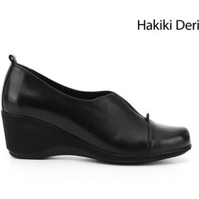 Resim Diğer Kadın Siyah Dolgu Taban Hakiki Deri Ayakkabı Gdza134m0382 Siyah 