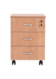 Resim Ofisbazaar 3 Çekmeceli Kilitli Tekerlekli Keson 60x45x40 Cm 18 Mm Suntalam - Marbella Kiraz 