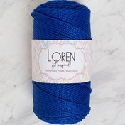 Resim Loren Polyester Soft Macrame Saks Mavisi El Örgü İpi - LM029 - 34435 