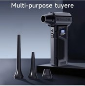 Resim Fochsia Black Auokaı Kablosuz El Tipi Fan 110000 Rpm Yüksek Hızlı Üfleyici Vakum Usb-c Hızlı Şarj Taşınabilir Profesyonel Temizlik Aleti 