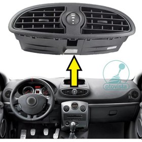 Resim Renauult Clio 3 Orta Havalandırma Izgarası Orjinal Siyah 