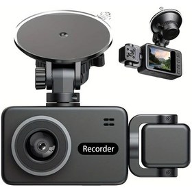 Resim Dashanshop 3 Kanallı Araç Kamerası 1080p Full Hd Gece Görüşlü 2 Lensli Hdr Döngü Kayıt 170 Geniş Açı 