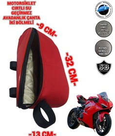 Resim SEVBAGS Motosiklet Su Geçirmez Yan Avadanlık Çantaları 32 Cm Kırmızı 