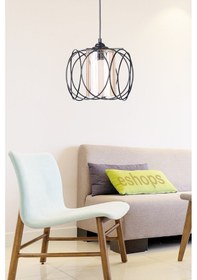 Resim Trend Kitchen Trend Özel Tasarım Dünya Elips Olimpiyatsalon, Mutfak, Yatak Odası Tekli Sarkıt Avize Siyah 