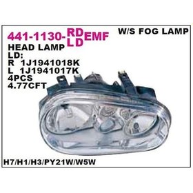 Resim Depo-441-1130r-ldemf - On Far Sag Sıs Lambalı Volkswagen Golf I 