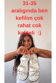 Resim KOD 3604 Üst Kalite Taşlı Cilt Kız Çocuk Sandalet 