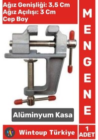 Resim Premium Kompakt Kolay Tutuş Sıkıştırma Sabitleme Alüminyum Kasa Cep Çanta Boy Mini Mengene 