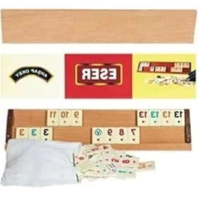 Resim Cekar Store Ağaç Cilalı Okey Takımı Büyük Boy 
