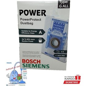 Resim Bosch Uyumlu G All Bbs8 Serisi Power Protect Toz Torbası 4 Adet 