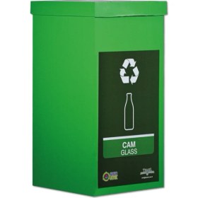 Resim Temel Dönüşüm Kutusu Sıfır Atık Kutusu Yeşil Cam 